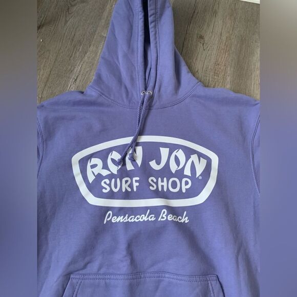 Ron Jon Surf Shop Pensacola Beach Pullover Sweatshirt Hoodie Purple White Size M - Picture 5 of 8